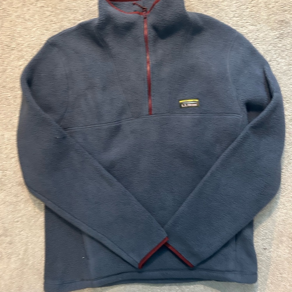 LLBean Men’s Navy Blue Half-Zip Katahdin Fleece